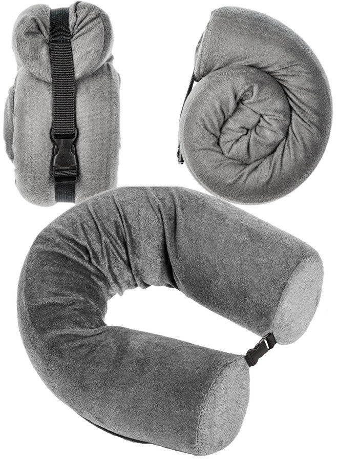 Dot&Dot Dot¨ Memory Foam Neck Pillow for Airplane Travel and Shoulder Pain Relief (No Bendable Core) - Image 1